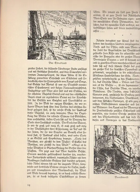 Huge Art Book from 1926 Germany, Images of North Sea, Baltic Sea in Non-fiction in Dartmouth - Image 9