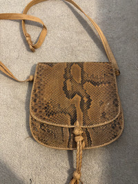Snake leather bag
