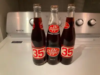 Vintage Glass unopened Dr Pepper Bottles 10 oz , View more