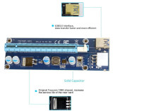 Cablecc PCI-E 1x to 16x Mining Machine Enhanced Extender Riser