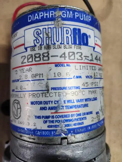 Shufflo rv water pump. New, not been used. Can bring into north end of city.