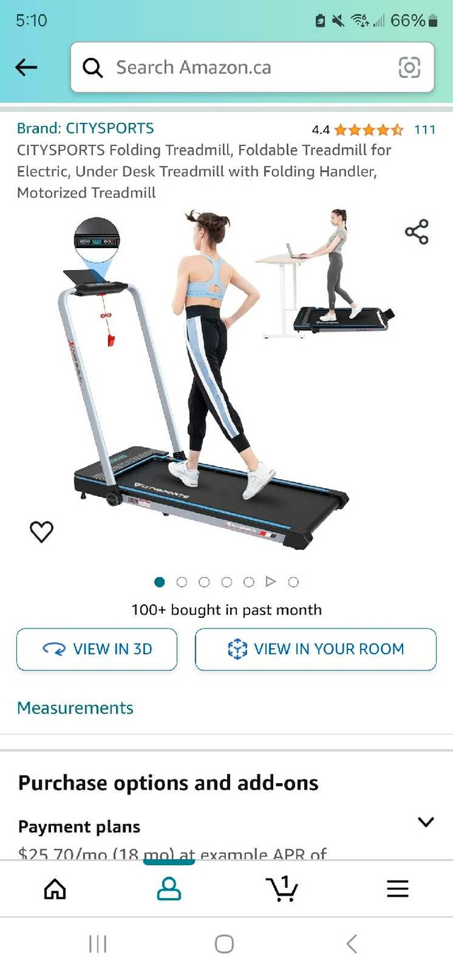 Walking treadmill in Exercise Equipment in Penticton