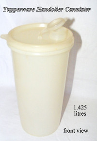 Vintage Tupperware canister, sealing lid, spout & cap
