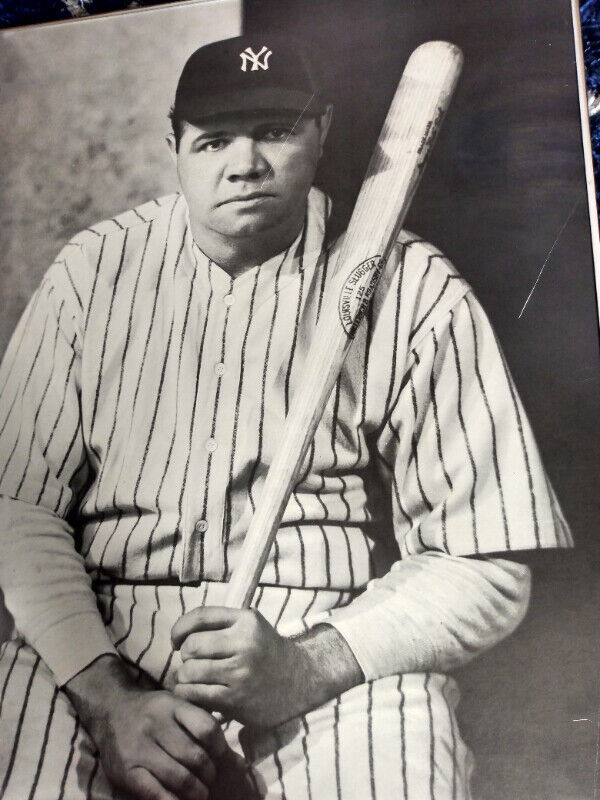 LARGE Babe Ruth framed vintage poster in Arts & Collectibles in Victoria - Image 2