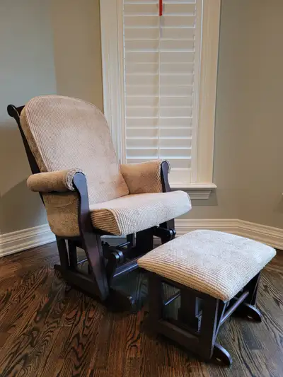 Gliding and Rocking Chair with Ottoman - EXCELLENT CONDITION, View more