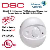 DSC BRAVO 5 360 PIR Motion and Glassbreak Combo Detector BV-500
