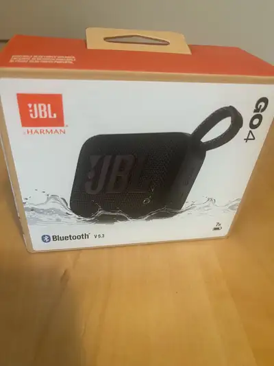JBL GO4 portable Bluetooth speaker. Received as gift. Unopened- Still in its original packaging.