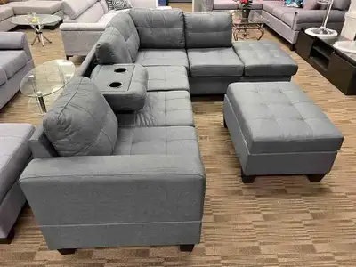 Never Used Sectional Sofa with Ottoman, View more