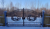20FT Driveway Iron Gate (Artwork “Deer”)