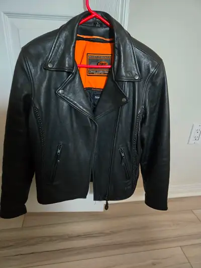 Women's Leather Motorcycle Jacket Like New, View more
