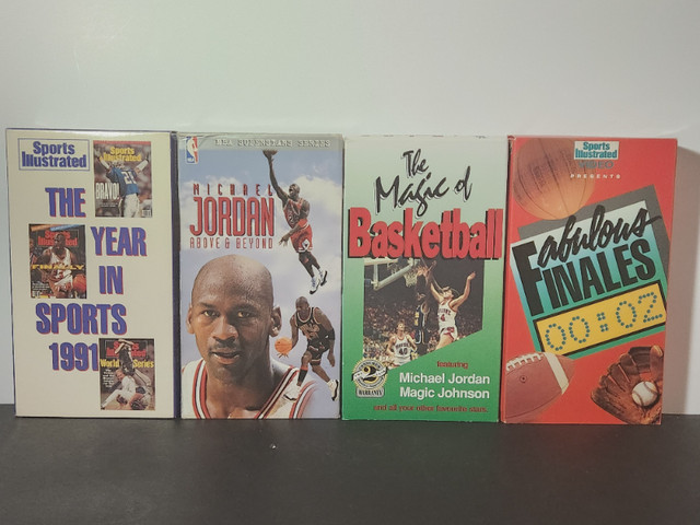 VINTAGE MICHAEL JORDAN 4 VHS LOT in Arts & Collectibles in St. Catharines