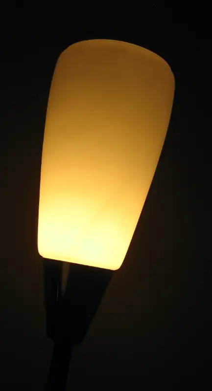 Unique VTG. 1960s Teak and Brass Floor Lamp with Frosted Shades in Indoor Lighting & Fans in City of Toronto - Image 9