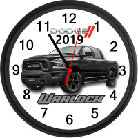 2019 Dodge Ram 1500 Classic Warlock (Black) Custom Wall Clock