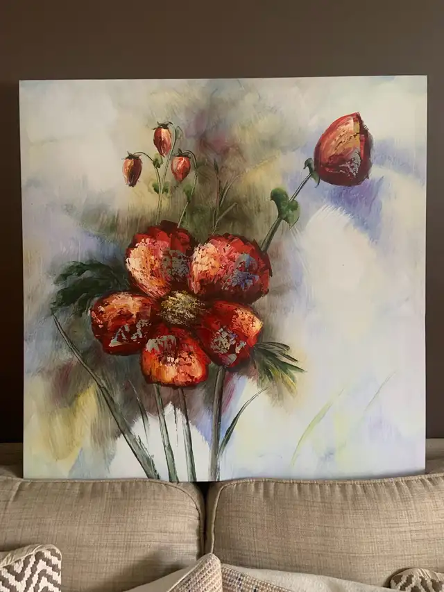 BEAUTIFUL LARGE ‘ BOMBAY ‘ FLORAL CANVAS WALL ART !  in Home Décor & Accents in Mississauga / Peel Region - Image 4