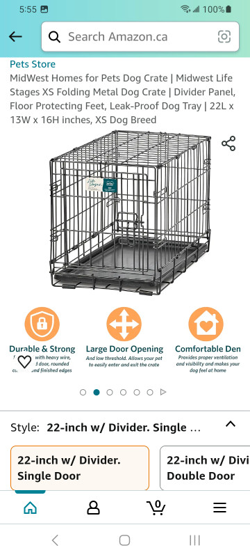 Midwest Homes for Pets Dog Crate.  Xs dog. Brand new. in Accessories in City of Halifax - Image 4