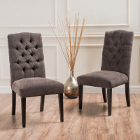 BNIB Set of 4 Parsons Dining Chair from Noble House Charcoal