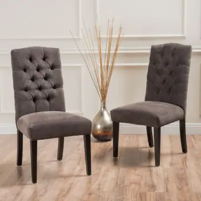 BNIB Set of 4 Parsons Dining Chair from Noble House Charcoal, View more