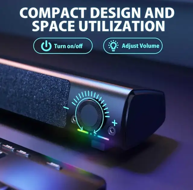 Computer Speakers, PC Gaming Speakers for Desktop, Laptop, USB P in Speakers, Headsets & Mics in Markham / York Region - Image 7
