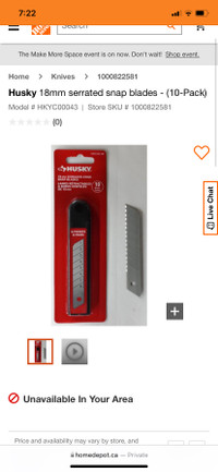 (BRAND NEW)  Husky 18mm serrated snap blades - (10-Pack)  $20 fo