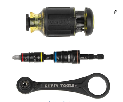 Price is firm Klein Tools 85515HD 3-Piece Tool Set, Mini-Ratchet, 12-in-1 Impact Stubby Multi-Bit Dr...