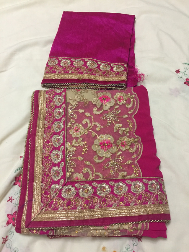 2 Embroidered saree with blouse piece.$50 each in Women's - Other in Markham / York Region - Image 2