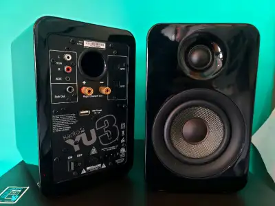 Kanto YU3 Speakers Features Class D amplifier Offers 60W total power (30W RMS) for robust audio. 4"...