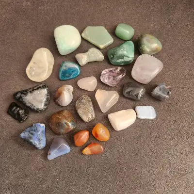 Various tumbled polished stones (selling together), View more