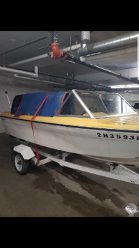 Boat 50hp merc and trailer