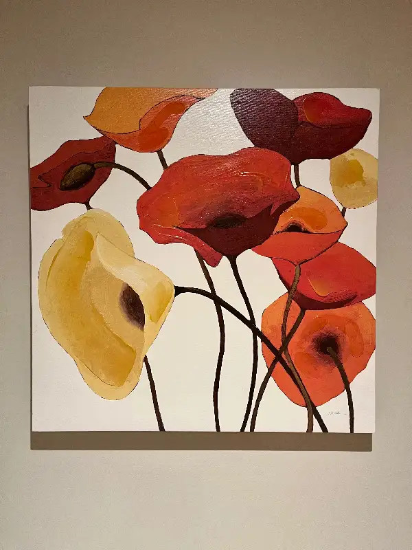 Toile d’art - Fleurs oranges et jaunes in Arts & Collectibles in Laval / North Shore - Image 2