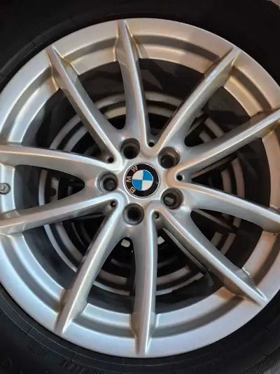 Original BMW Rims & Winter Tires 225/60/18 From 2020 BMW X3 fits BMW models with 5x112 bolt pattern...