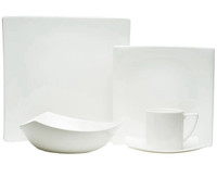 White 20 piece dinnerware set for 4 