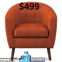 MODERN ACCENT CHAIR FABRIC WOOD ARV FURNITURE MISSISSAUGA