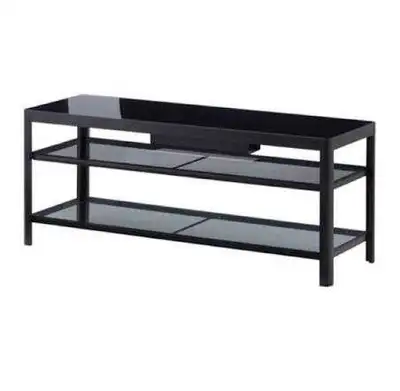 *Brand new in box* The IKEA Gettorp TV unit is made of tempered glass and metal and comes in either...