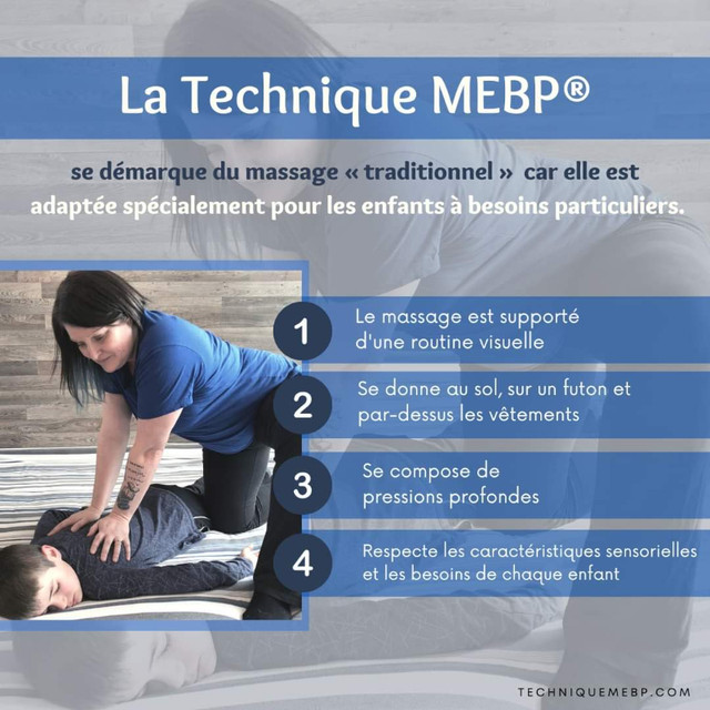MEBP Massage Enfants Besoins Particuliers dans Santé et besoins spéciaux  à Saint-Jean-sur-Richelieu - Image 3