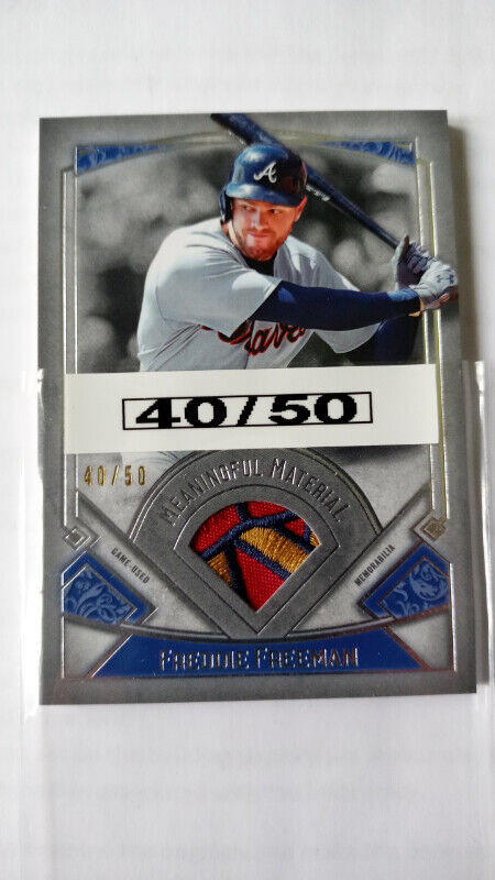2017 TOPPS MUSEUM MEANINGFUL RELIC #MR-FF FREDDIE FREEMAN 40/50 in Arts & Collectibles in St. Catharines - Image 2