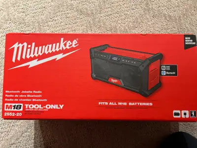 Brand new Milwaukee m18 Bluetooth & FM speaker with charger, View more