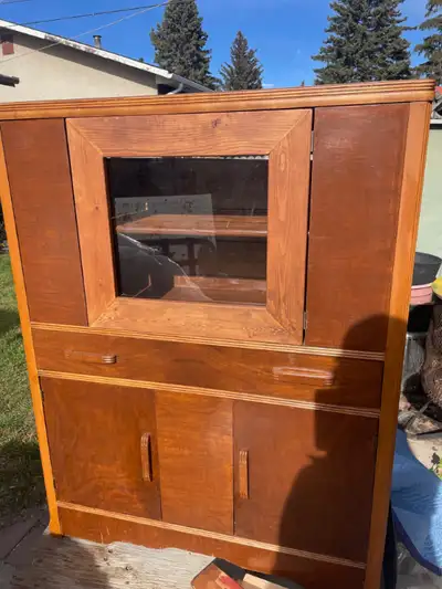 ** Vintage 50's China Cabinet 70's Couch, Desk, Table, Chairs **, View more