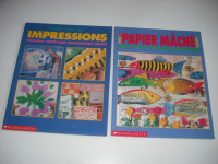 Scholastic Crafts books for kids- Impressions and Papier mâché