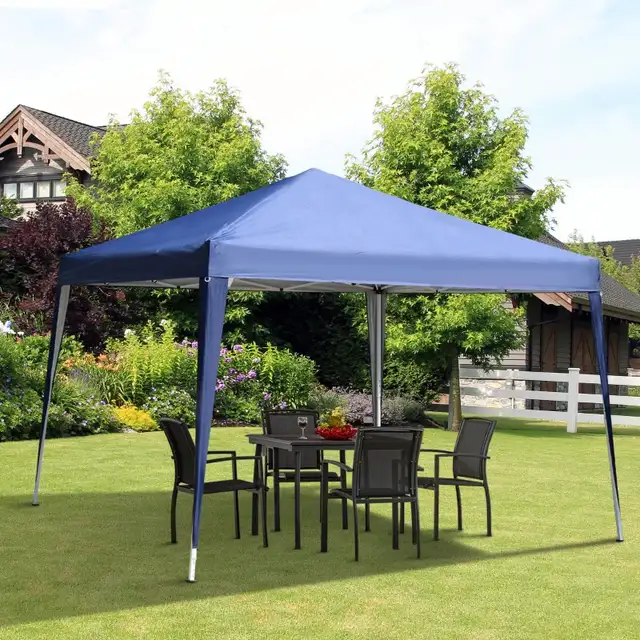 10 x 10ft Folding Pop Up Tent Outdoor Gazebo Canopy with Carryin in Patio & Garden Furniture in Markham / York Region - Image 8