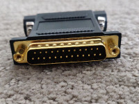 DB25 Parallel Port Null Modem Adapter M/M 25 Pin Male/Male
