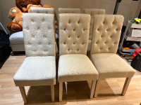 Tufted Dining Chairs, set of 6