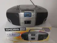 KOSS STEREO BOOMBOX CD RADIO CASSETTE - LIKE NEW IN BOX
