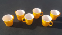 Set of vintage Corning ware Yellow coffee cups