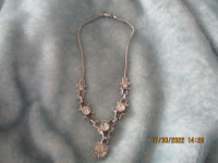 1950s Rhinestone Y - Drop Choker Necklace