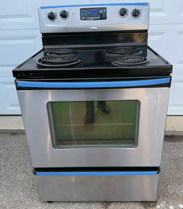 30” WHIRLPOOL STOVE ELECTRIC COIL TOP STAINLESS STEEL  in Stoves, Ovens & Ranges in City of Toronto - Image 5