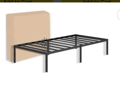 14 Inch Metal Platform Bed Frame with headboard twin
