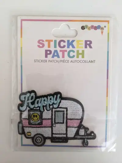 Sticker Patch Piece Autocollant Happy camper / Campeur heureux
