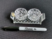 Vintage Cristal Salt & Pepper Cellar