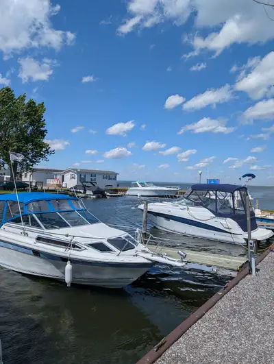 Boat is presently in the water at Long point, Come take advantage of an excellent deal on a turn key...