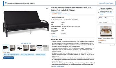 DHP Aiden Metal Futon Frame and Mattress, View more